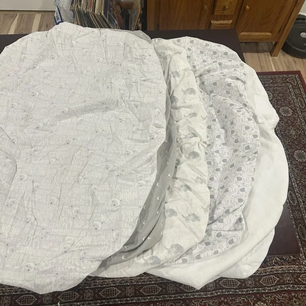 Stokke Sleepi Crib Lot Of 4 Plus Mattress Pad Oval Fitted Crib Sheet 18' X 26